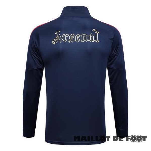 Foot Maillot Pas Cher Ensemble Complet longue fermeture éclair vêtements De Sport Arsenal 2023 2024 Bleu Marine