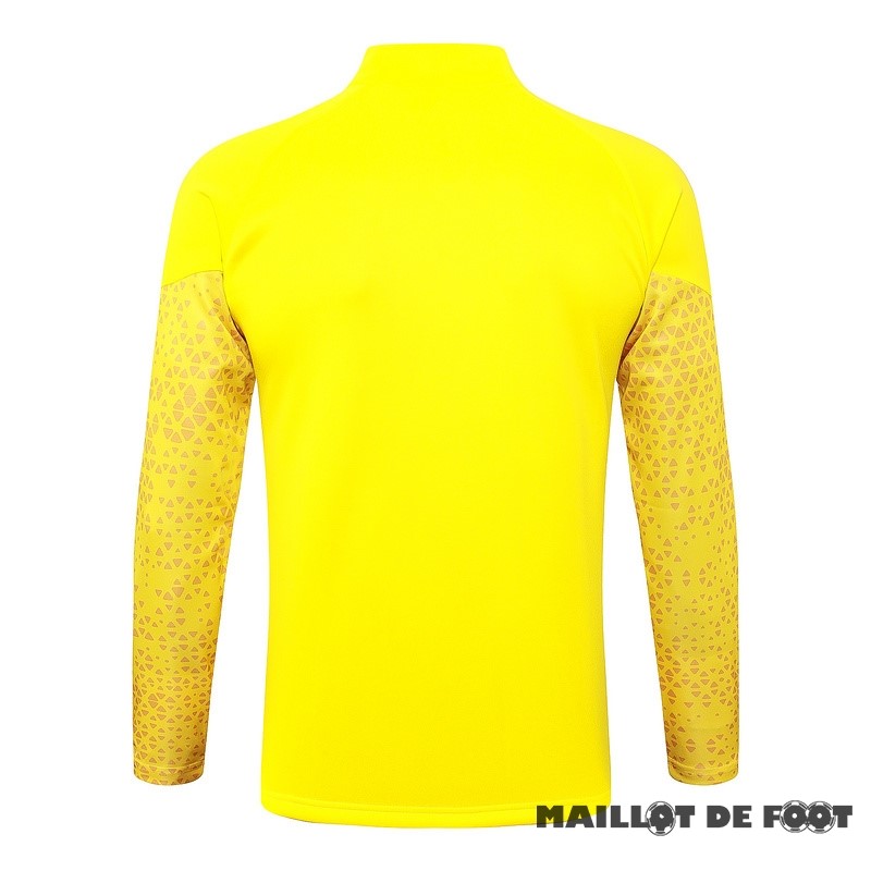 Foot Maillot Pas Cher Ensemble Complet longue fermeture éclair vêtements De Sport Borussia Dortmund 2023 2024 Jaune