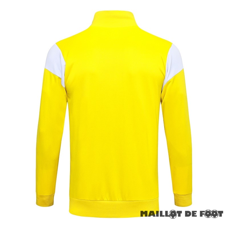 Foot Maillot Pas Cher Ensemble Complet longue fermeture éclair vêtements De Sport Borussia Dortmund 2023 2024 Jaune