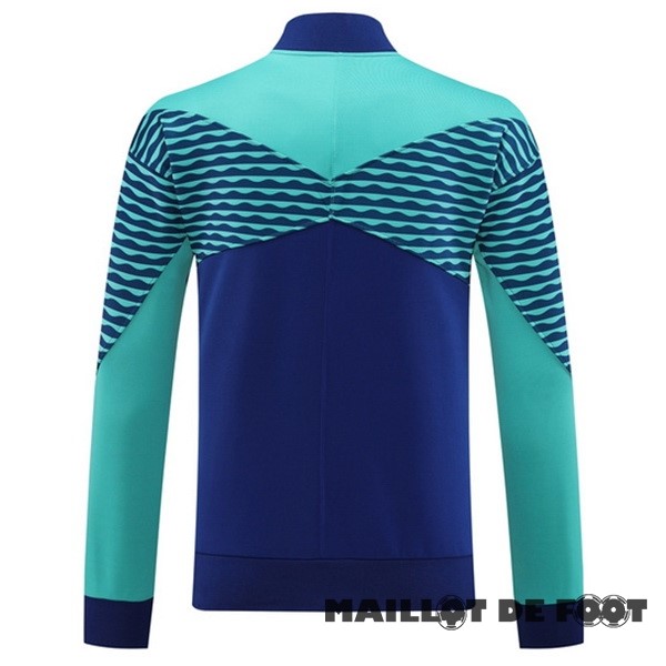 Foot Maillot Pas Cher Ensemble Complet longue fermeture éclair vêtements De Sport Brésil 2023 Bleu Vert