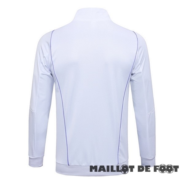 Foot Maillot Pas Cher Ensemble Complet longue fermeture éclair vêtements De Sport Cruzeiro 2023 2024 Blanc