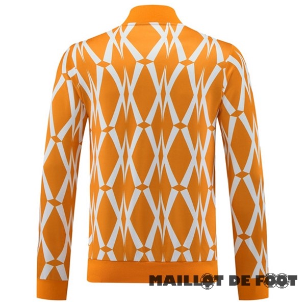 Foot Maillot Pas Cher Ensemble Complet longue fermeture éclair vêtements De Sport Côte d'Ivoire 2023 Orange