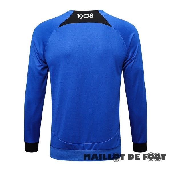 Foot Maillot Pas Cher Ensemble Complet longue fermeture éclair vêtements De Sport Inter Milán 2023 2024 Bleu