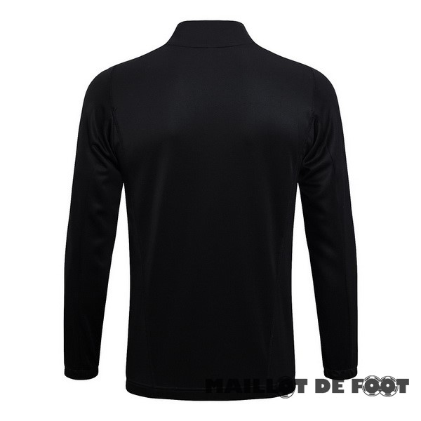 Foot Maillot Pas Cher Ensemble Complet longue fermeture éclair vêtements De Sport Juventus 2023 2024 Noir Blanc Jaune