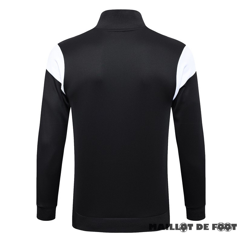 Foot Maillot Pas Cher Ensemble Complet longue fermeture éclair vêtements De Sport Marsella 2023 2024 Noir Blanc