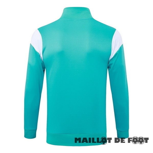 Foot Maillot Pas Cher Ensemble Complet longue fermeture éclair vêtements De Sport Marsella 2023 2024 Vert Blanc