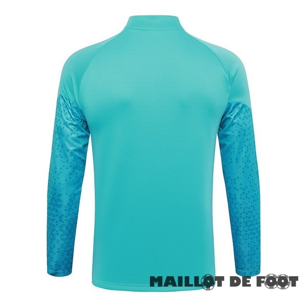 Foot Maillot Pas Cher Ensemble Complet longue fermeture éclair vêtements De Sport Marsella 2023 2024 Vert Bleu
