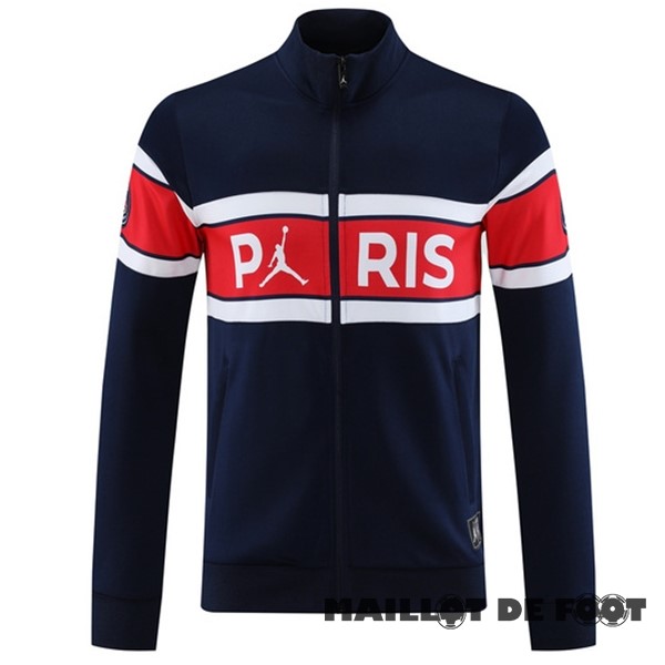 Foot Maillot Pas Cher Ensemble Complet longue fermeture éclair vêtements De Sport Paris Saint Germain 2023 2024 Bleu Rouge Blanc