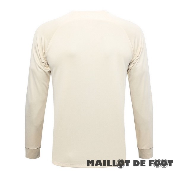 Foot Maillot Pas Cher Ensemble Complet longue fermeture éclair vêtements De Sport Paris Saint Germain 2023 2024 Jaune