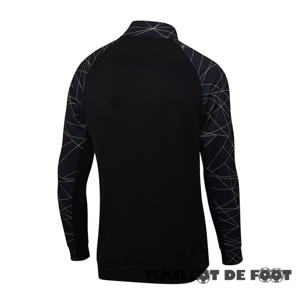 Foot Maillot Pas Cher Ensemble Complet longue fermeture éclair vêtements De Sport Paris Saint Germain 2023 2024 Noir Gris