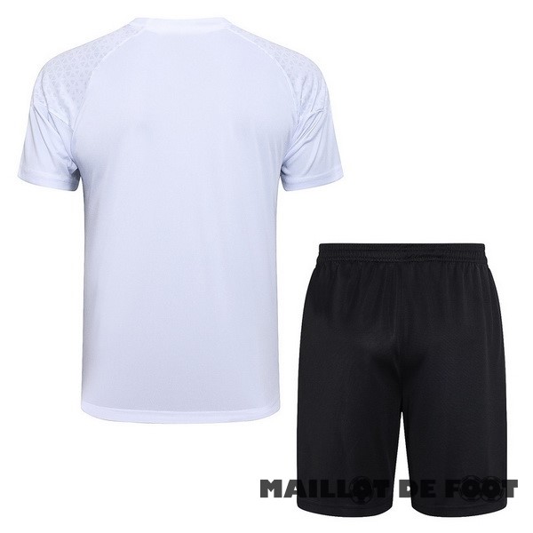 Foot Maillot Pas Cher Entrainement Ensemble Complet AC Milan 2023 2024 Blanc Noir Rouge