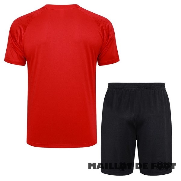 Foot Maillot Pas Cher Entrainement Ensemble Complet AC Milan 2023 2024 Rouge Noir Gris