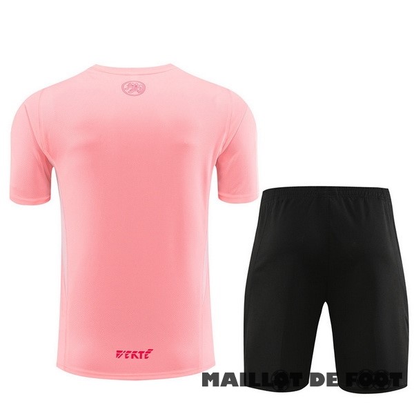 Foot Maillot Pas Cher Entrainement Ensemble Complet Algérie 2023 Rose Noir