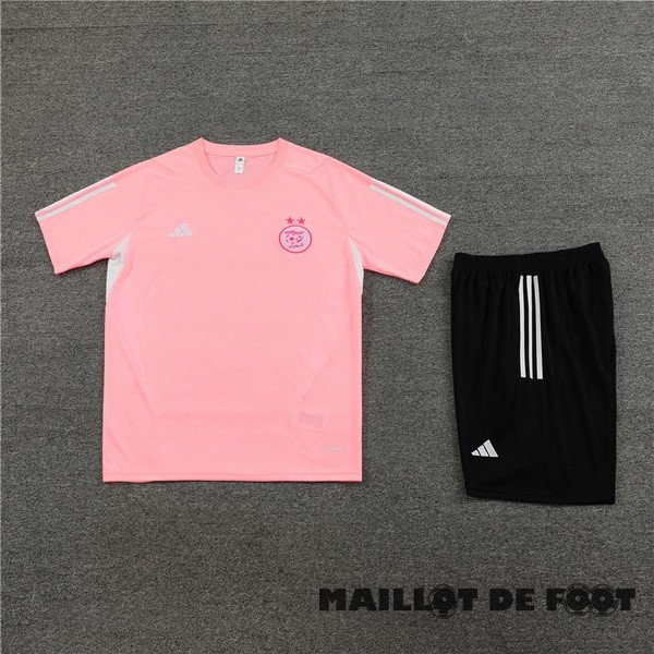 Foot Maillot Pas Cher Entrainement Ensemble Complet Algérie 2023 Rose Noir