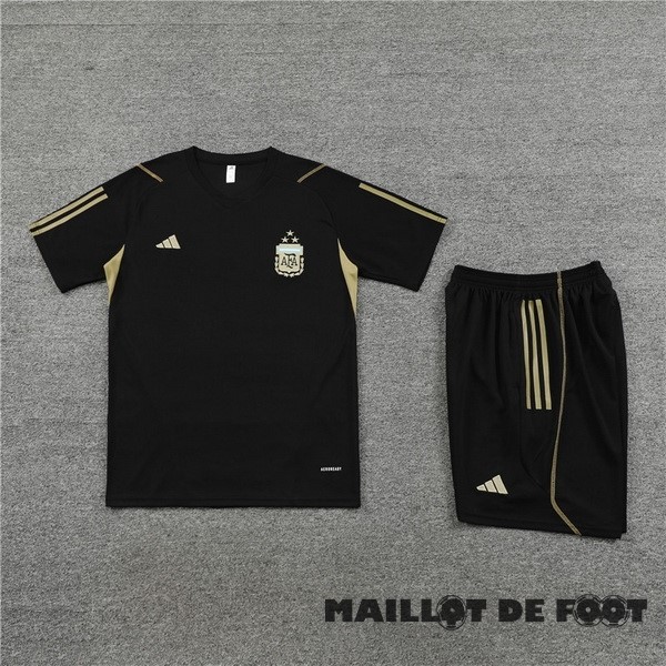 Foot Maillot Pas Cher Entrainement Ensemble Complet Argentine 2023 Noir Jaune