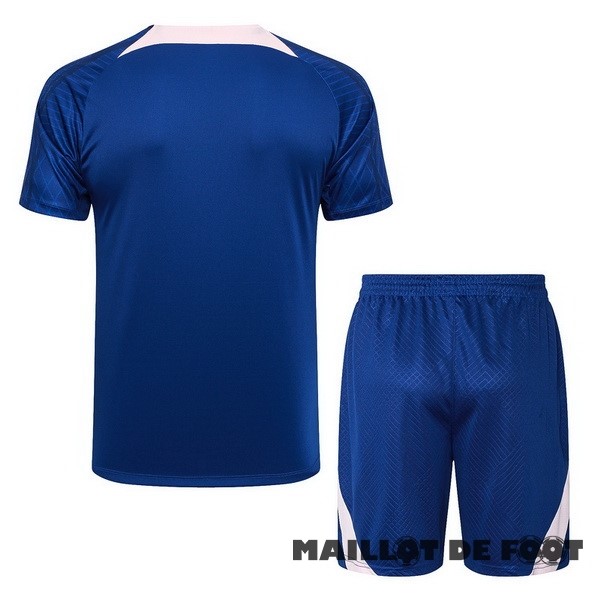 Foot Maillot Pas Cher Entrainement Ensemble Complet Atlético Madrid 2023 2024 Bleu Rose