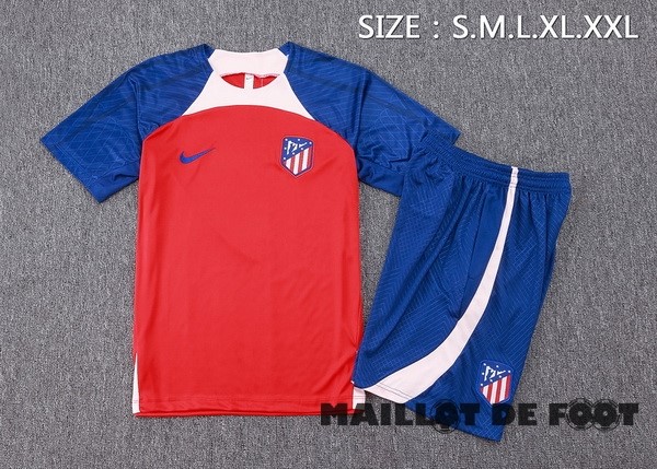 Foot Maillot Pas Cher Entrainement Ensemble Complet Atlético Madrid 2023 2024 Rouge Bleu Rose