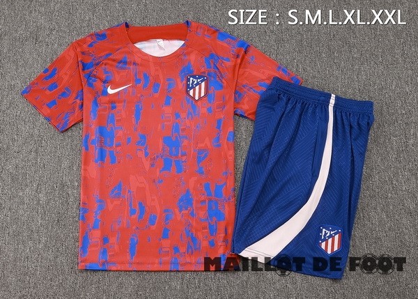 Foot Maillot Pas Cher Entrainement Ensemble Complet Atlético Madrid 2023 2024 Rouge I Bleu