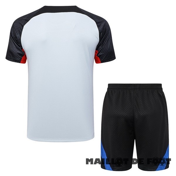 Foot Maillot Pas Cher Entrainement Ensemble Complet Barcelona 2023 2024 Gris Clair Noir