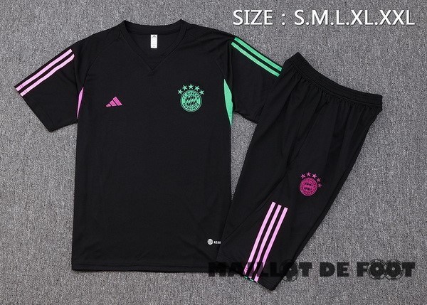 Foot Maillot Pas Cher Entrainement Ensemble Complet Bayern Múnich 2023 2024 Noir Purpura Vert