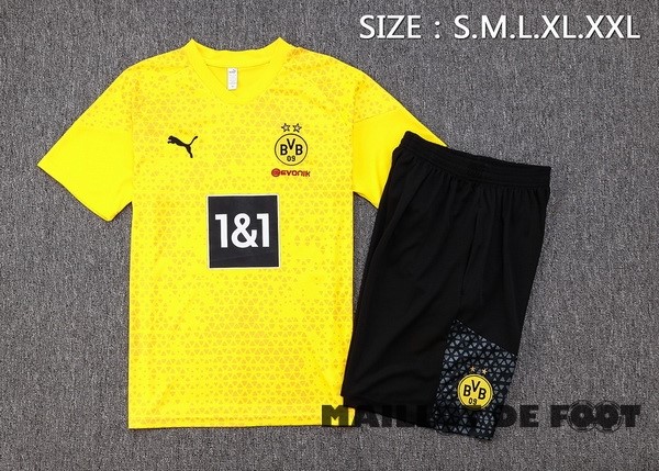 Foot Maillot Pas Cher Entrainement Ensemble Complet Borussia Dortmund 2023 2024 Jaune Noir Gris
