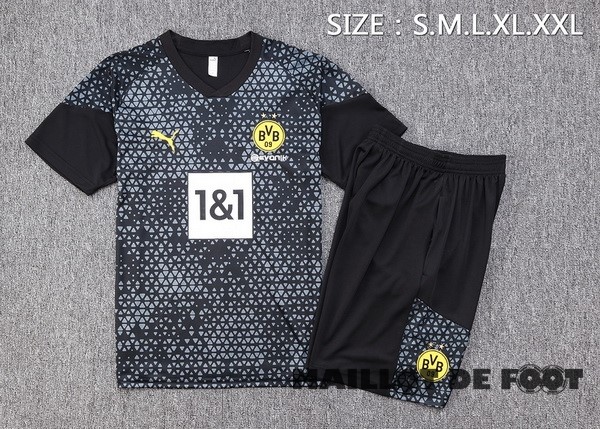 Foot Maillot Pas Cher Entrainement Ensemble Complet Borussia Dortmund 2023 2024 Noir