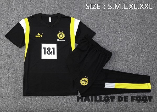 Foot Maillot Pas Cher Entrainement Ensemble Complet Borussia Dortmund 2023 2024 Noir Jaune Blanc