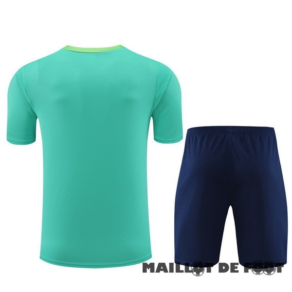 Foot Maillot Pas Cher Entrainement Ensemble Complet Brésil 2024 Vert Bleu