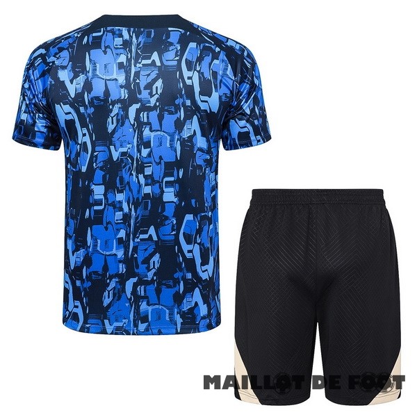 Foot Maillot Pas Cher Entrainement Ensemble Complet Chelsea 2023 2024 Bleu Noir Jaune