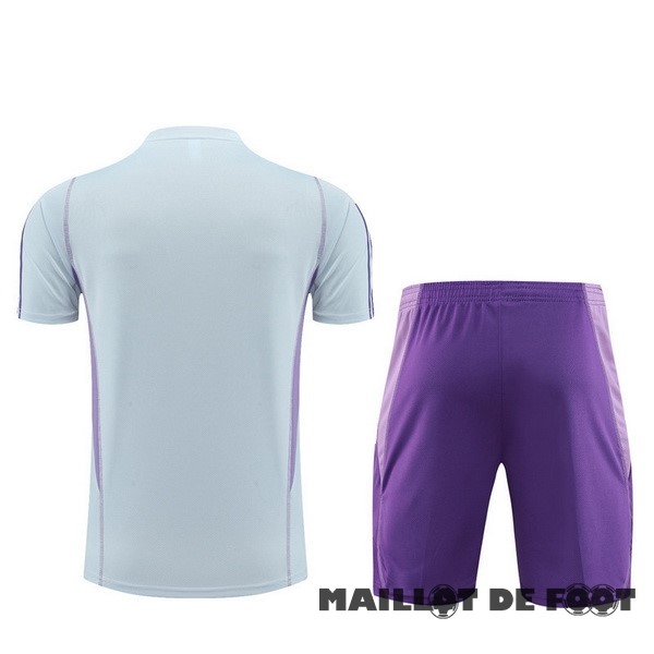 Foot Maillot Pas Cher Entrainement Ensemble Complet Cruzeiro 2023 2024 Gris Purpura