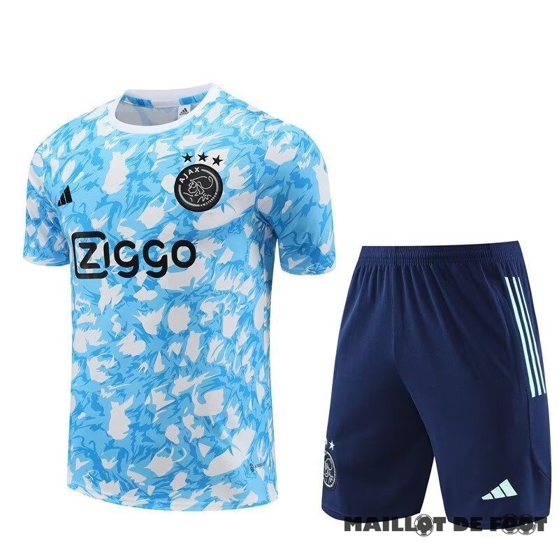 Foot Maillot Pas Cher Entrainement Ensemble Complet Enfant Ajax 2023 2024 Bleu