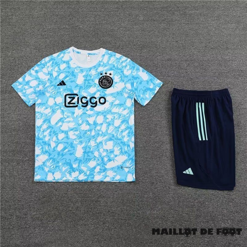 Foot Maillot Pas Cher Entrainement Ensemble Complet Enfant Ajax 2023 2024 Bleu