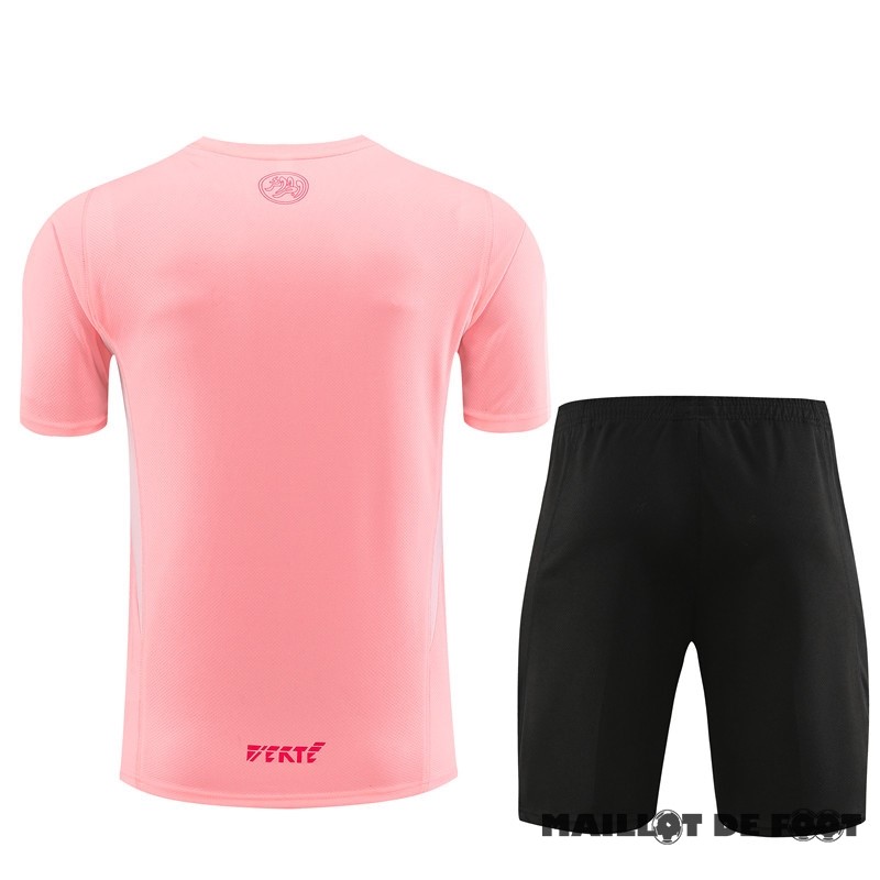 Foot Maillot Pas Cher Entrainement Ensemble Complet Enfant Algérie 2023 Rose Noir