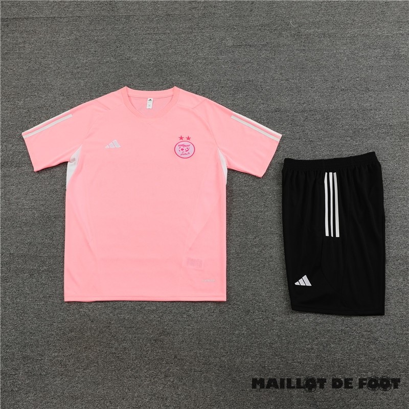 Foot Maillot Pas Cher Entrainement Ensemble Complet Enfant Algérie 2023 Rose Noir