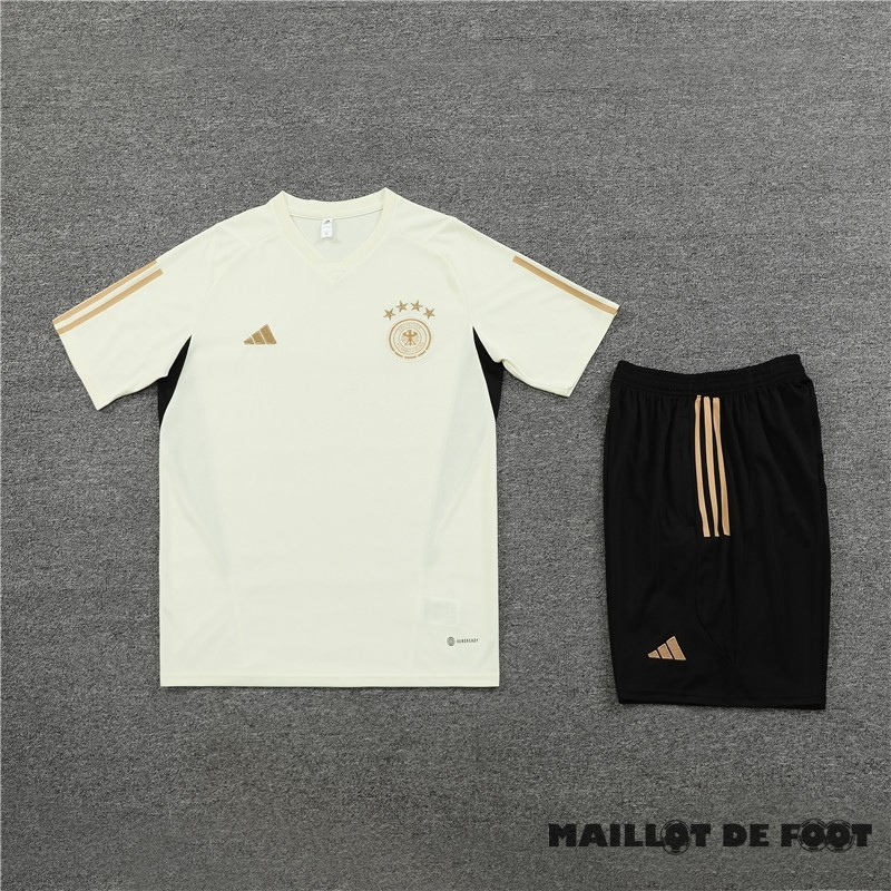 Foot Maillot Pas Cher Entrainement Ensemble Complet Enfant Allemagne 2023 Jaune I Noir
