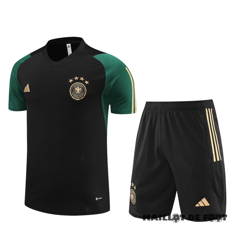 Foot Maillot Pas Cher Entrainement Ensemble Complet Enfant Allemagne 2023 Vert Noir