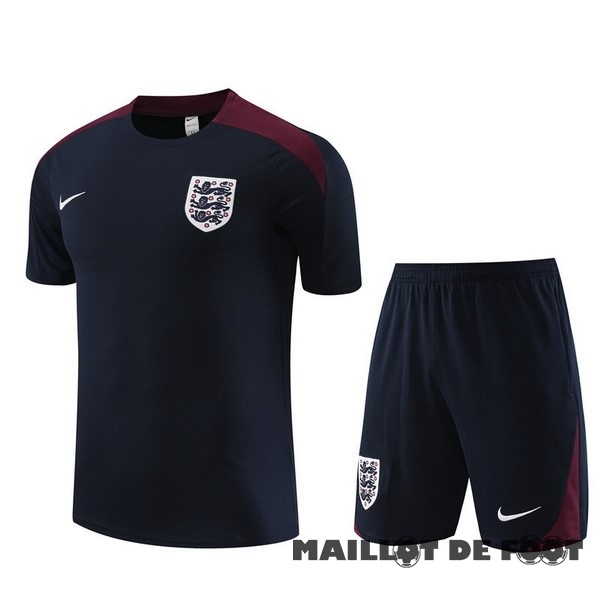 Foot Maillot Pas Cher Entrainement Ensemble Complet Enfant Angleterre 2023 Bleu Marine