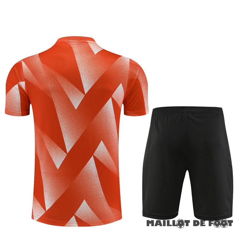 Foot Maillot Pas Cher Entrainement Ensemble Complet Enfant Bayern Múnich 2023 2024 Orange Noir