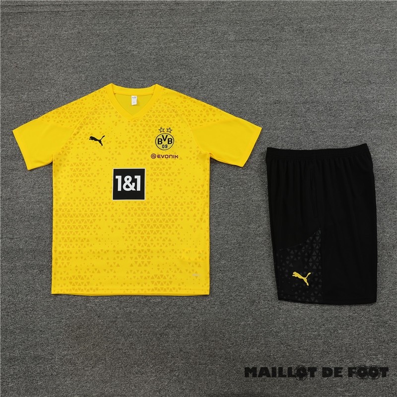 Foot Maillot Pas Cher Entrainement Ensemble Complet Enfant Borussia Dortmund 2023 2024 Jaune I Noir