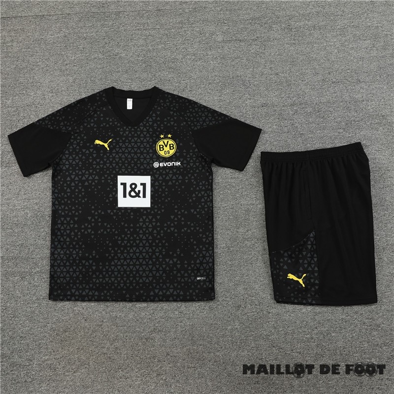 Foot Maillot Pas Cher Entrainement Ensemble Complet Enfant Borussia Dortmund 2023 2024 Noir