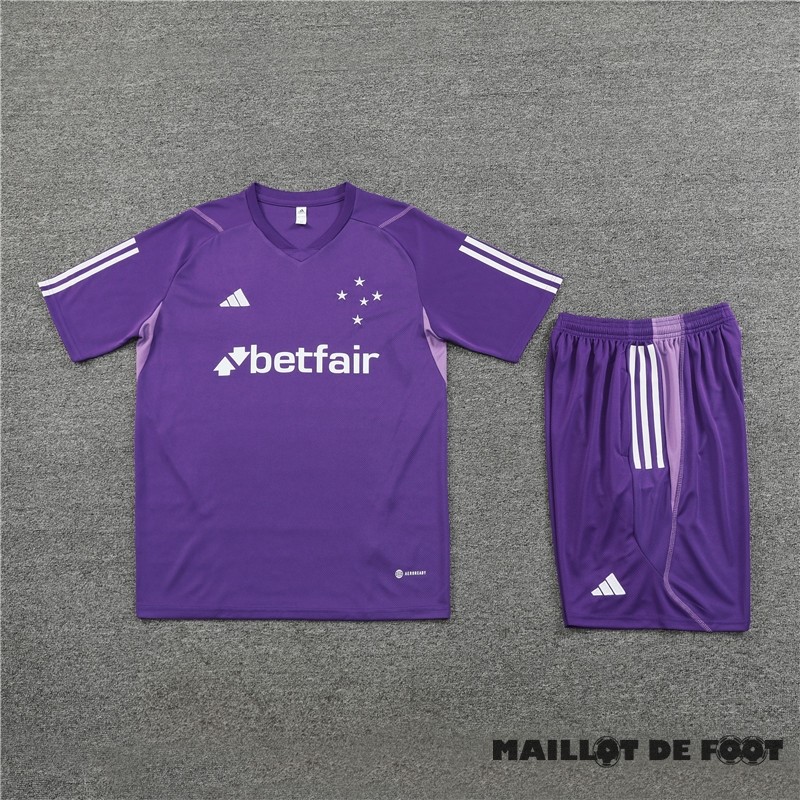 Foot Maillot Pas Cher Entrainement Ensemble Complet Enfant Cruzeiro 2023 2024 Purpura