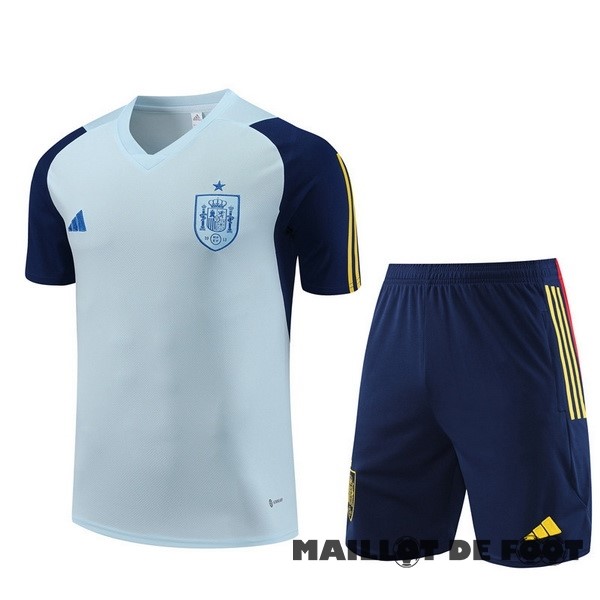 Foot Maillot Pas Cher Entrainement Ensemble Complet Enfant Espagne 2023 I Bleu