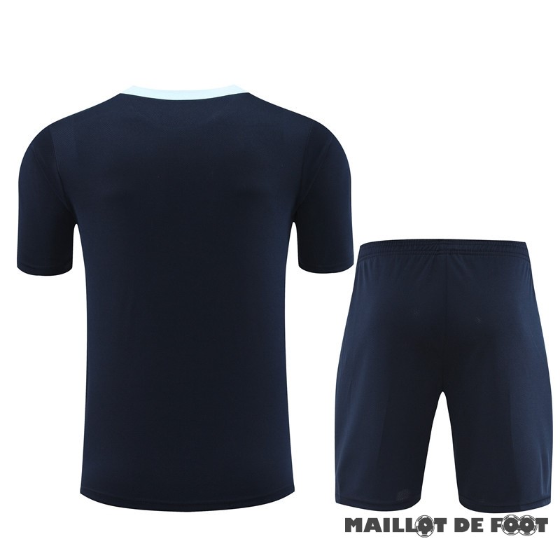 Foot Maillot Pas Cher Entrainement Ensemble Complet Enfant France 2024 Bleu Marine