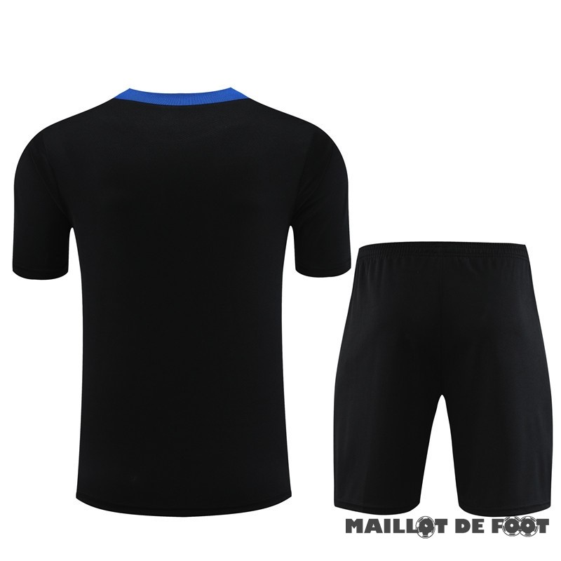 Foot Maillot Pas Cher Entrainement Ensemble Complet Enfant Inter Milán 2023 2024 Noir Bleu