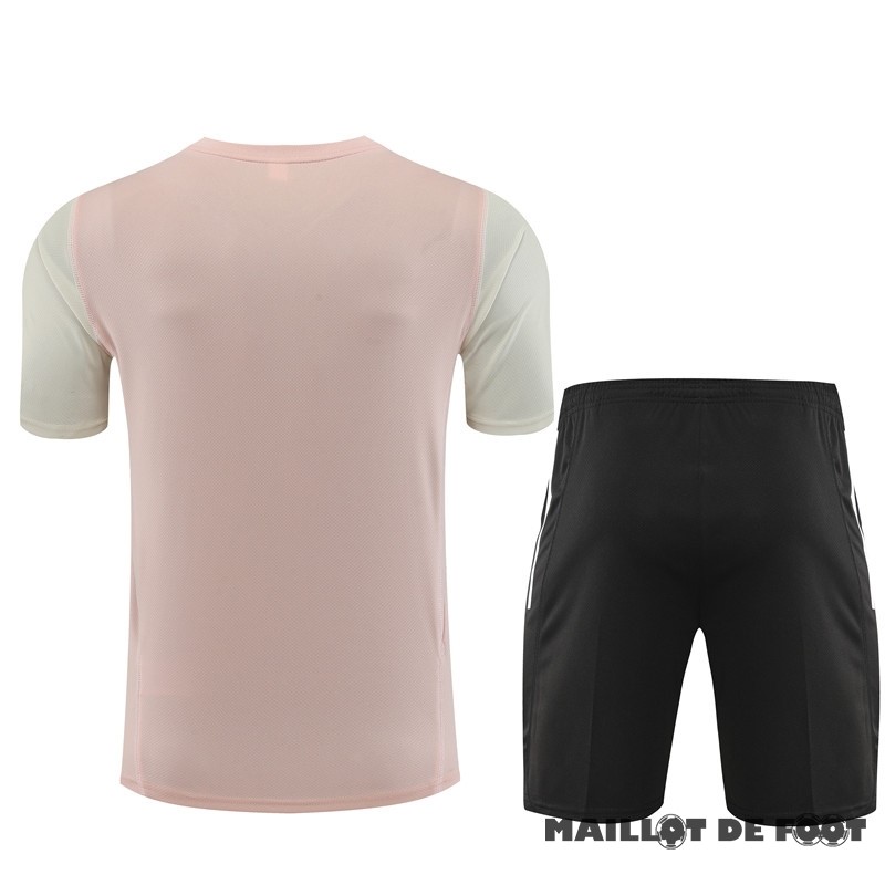 Foot Maillot Pas Cher Entrainement Ensemble Complet Enfant Lyon 2023 2024 Rose Noir