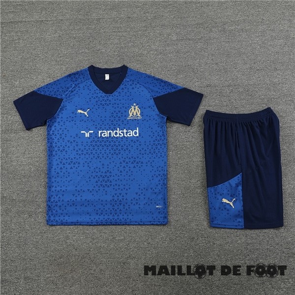 Foot Maillot Pas Cher Entrainement Ensemble Complet Enfant Marsella 2023 2024 Bleu