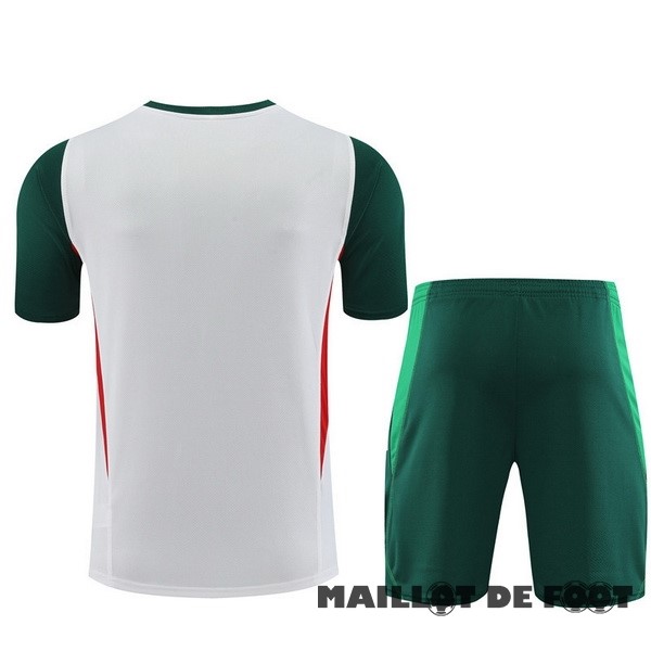 Foot Maillot Pas Cher Entrainement Ensemble Complet Enfant Mexique 2023 Blanc I Vert