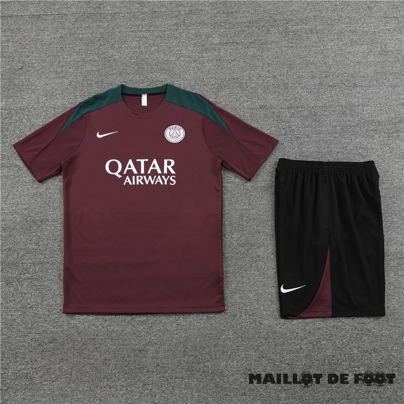 Foot Maillot Pas Cher Entrainement Ensemble Complet Enfant Paris Saint Germain 2023 2024 Bordeaux Noir
