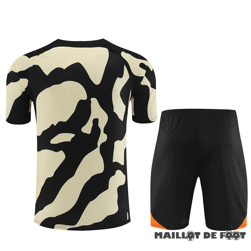 Foot Maillot Pas Cher Entrainement Ensemble Complet Enfant Paris Saint Germain 2023 2024 Jaune Noir Orange