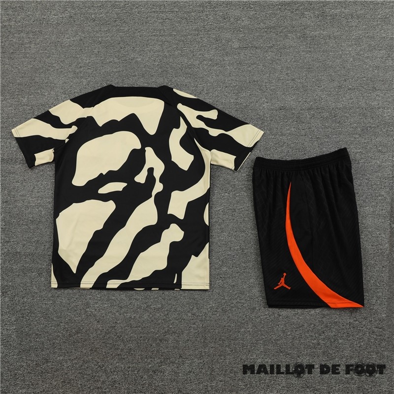 Foot Maillot Pas Cher Entrainement Ensemble Complet Enfant Paris Saint Germain 2023 2024 Jaune Noir Orange